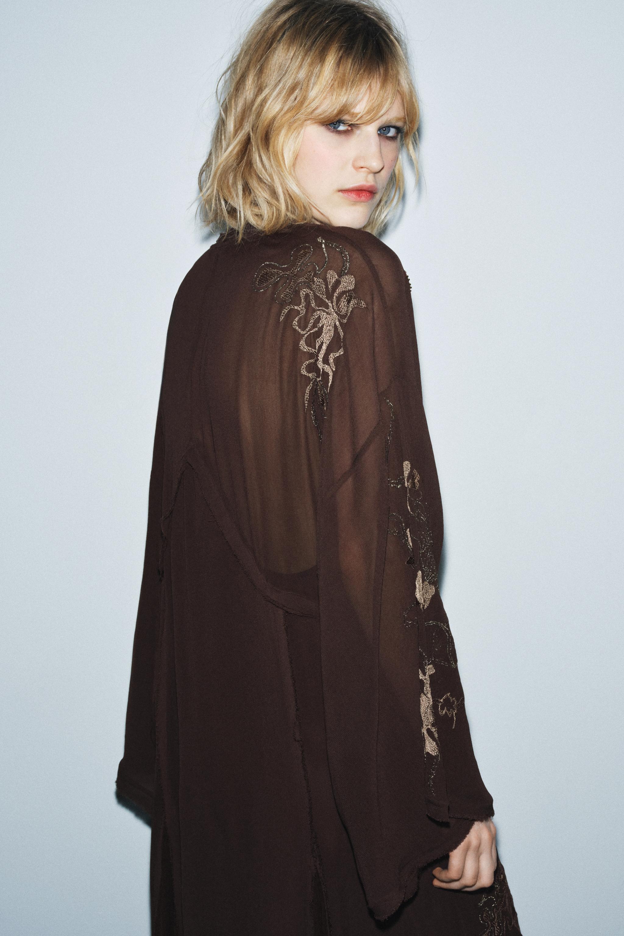 EMBROIDERED BEADED DRESS ZW COLLECTION LIMITED EDITION